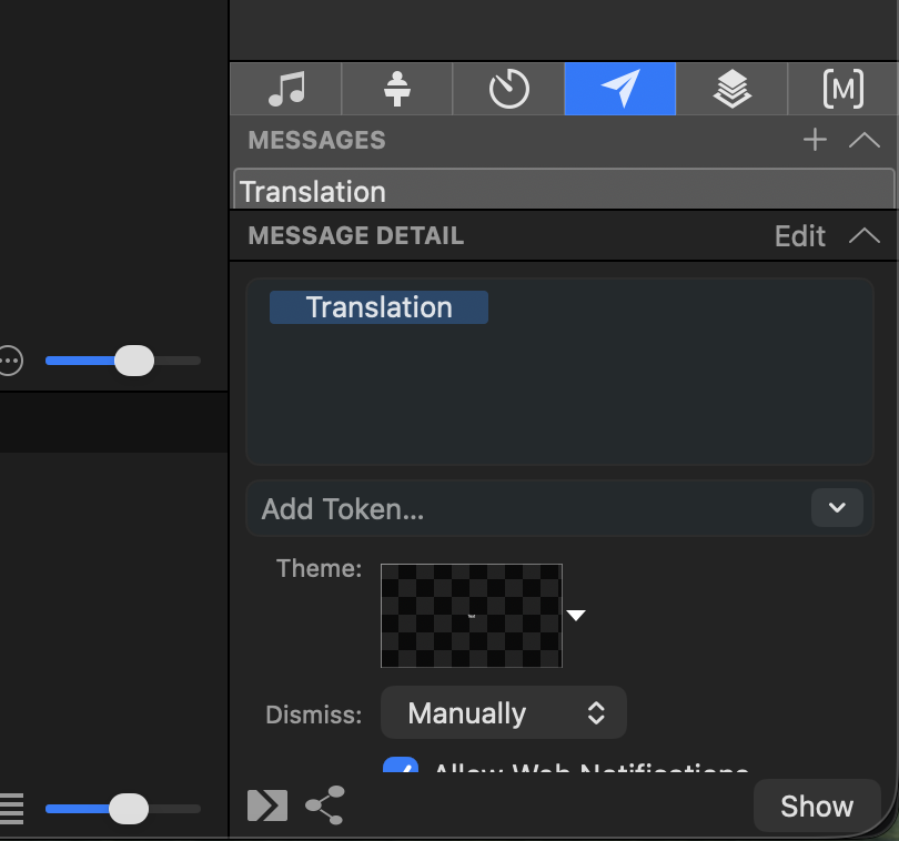 Token Translation tillagd som blå bricka